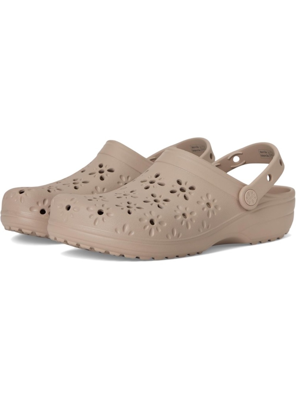 Crocs Unisex Adult Floral Classic Clogs Taupe